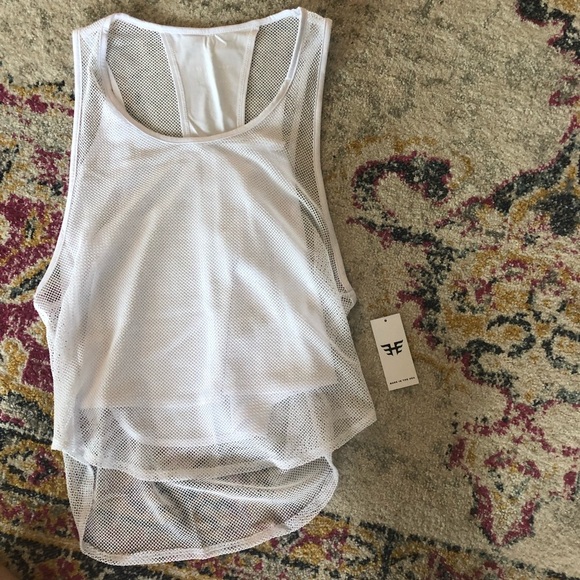 $78 Heroine Sport Layered Tank White in Small Carbon38 - Picture 8 of 10